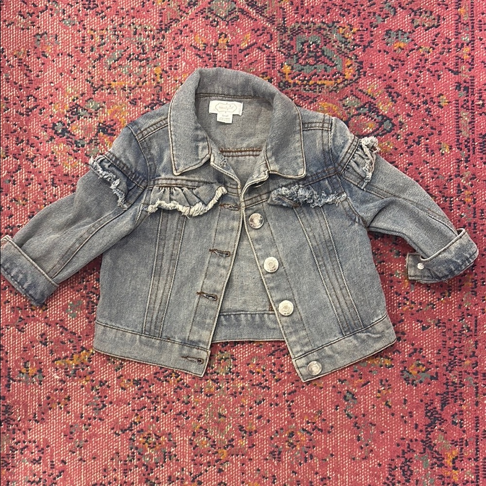 Mud Pie Denim Jacket with Ruffle Detail 12-18 months